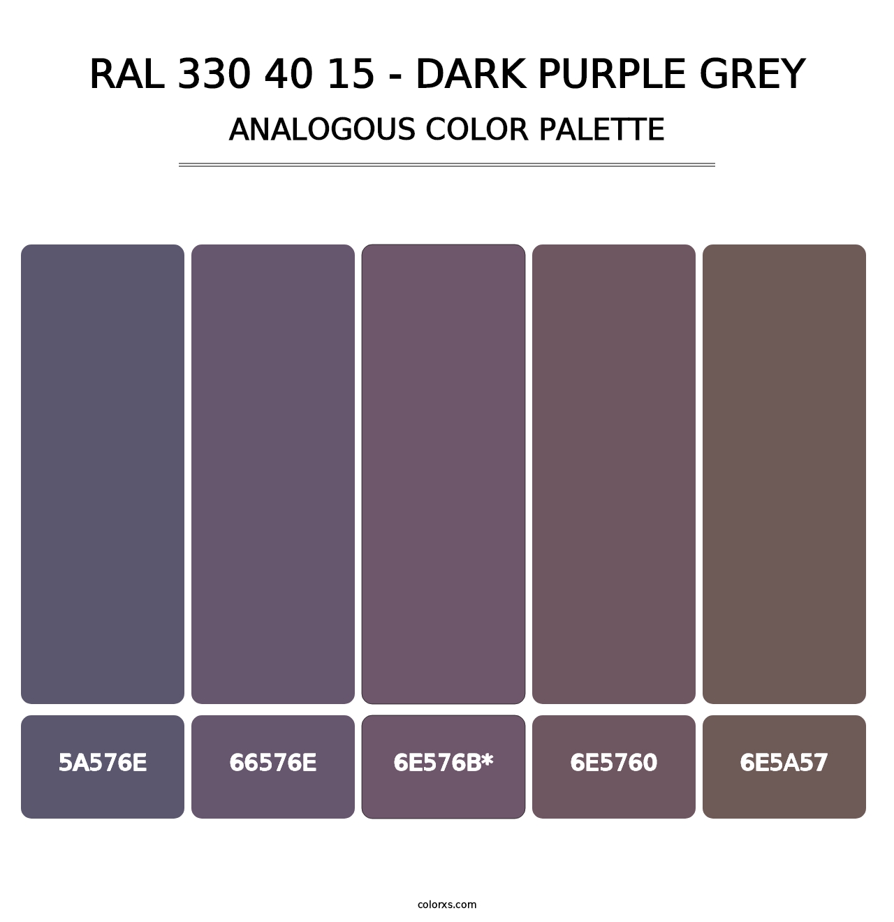RAL 330 40 15 - Dark Purple Grey - Analogous Color Palette