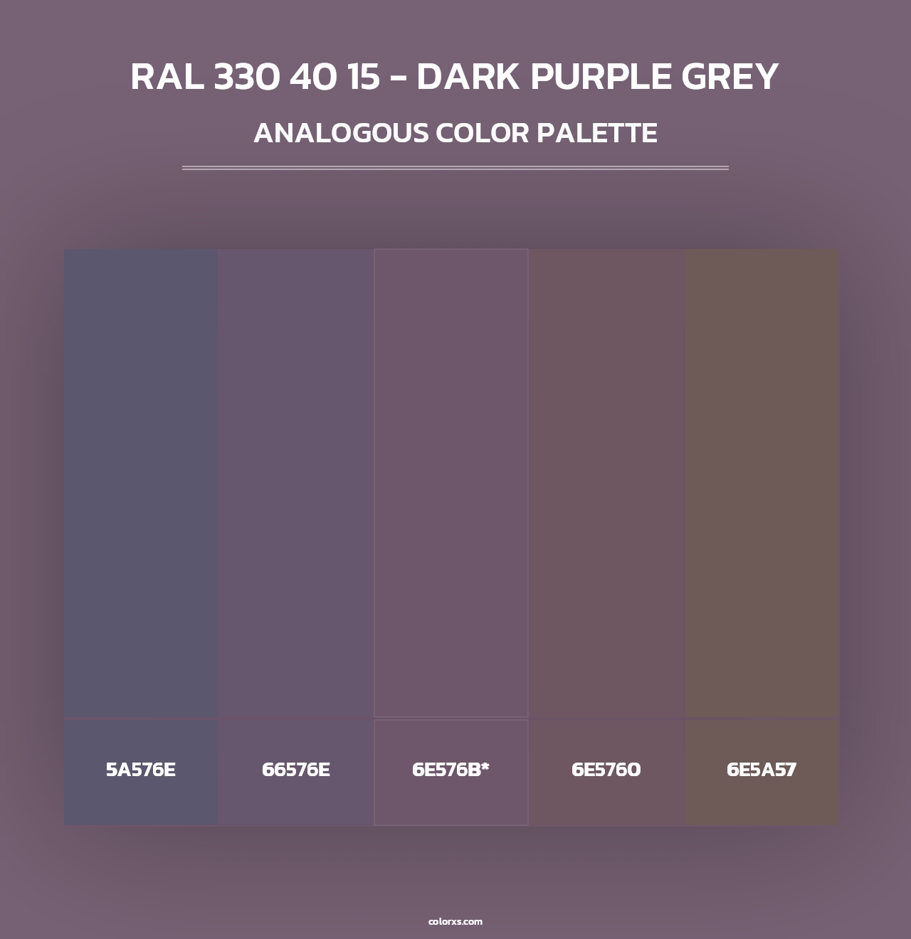 RAL 330 40 15 - Dark Purple Grey - Analogous Color Palette