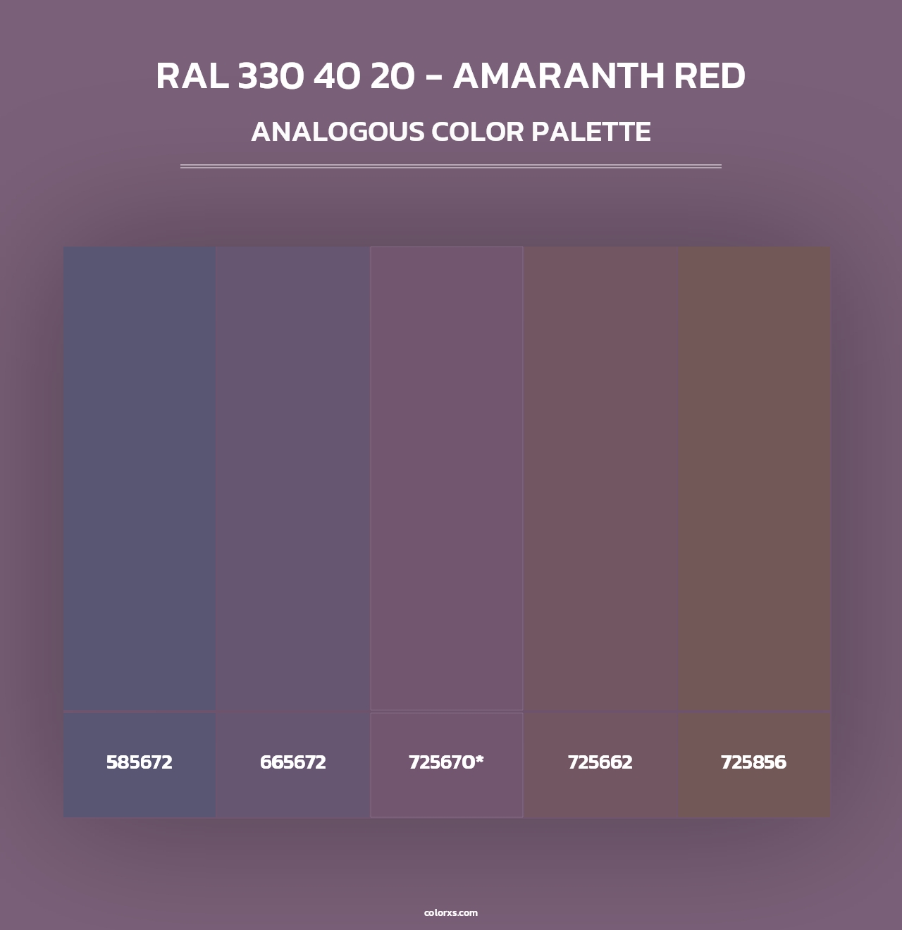 RAL 330 40 20 - Amaranth Red - Analogous Color Palette