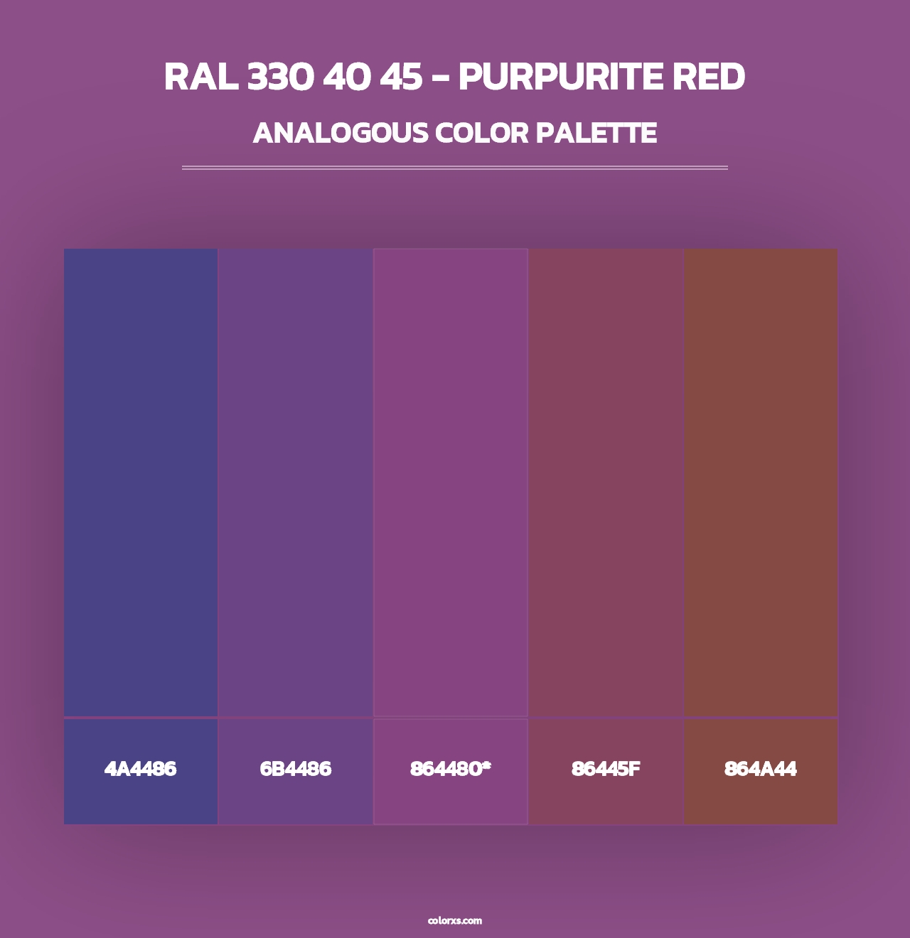 RAL 330 40 45 - Purpurite Red - Analogous Color Palette