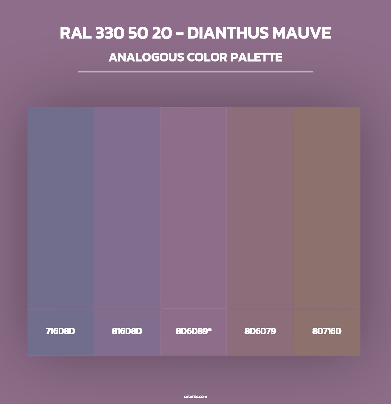 RAL 330 50 20 - Dianthus Mauve - Analogous Color Palette