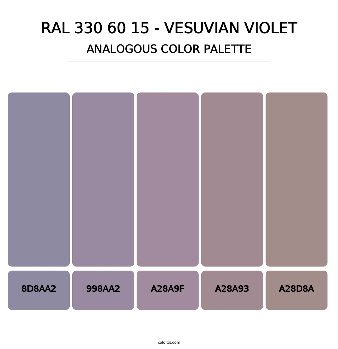 RAL 330 60 15 - Vesuvian Violet - Analogous Color Palette