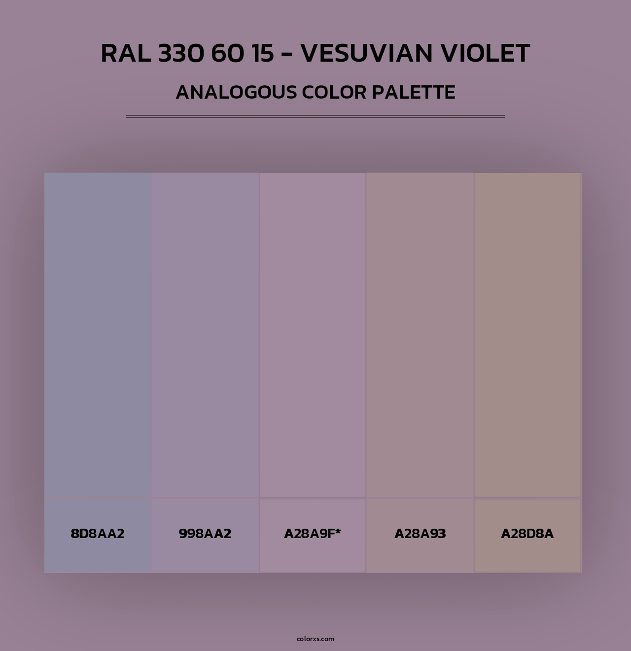 RAL 330 60 15 - Vesuvian Violet - Analogous Color Palette