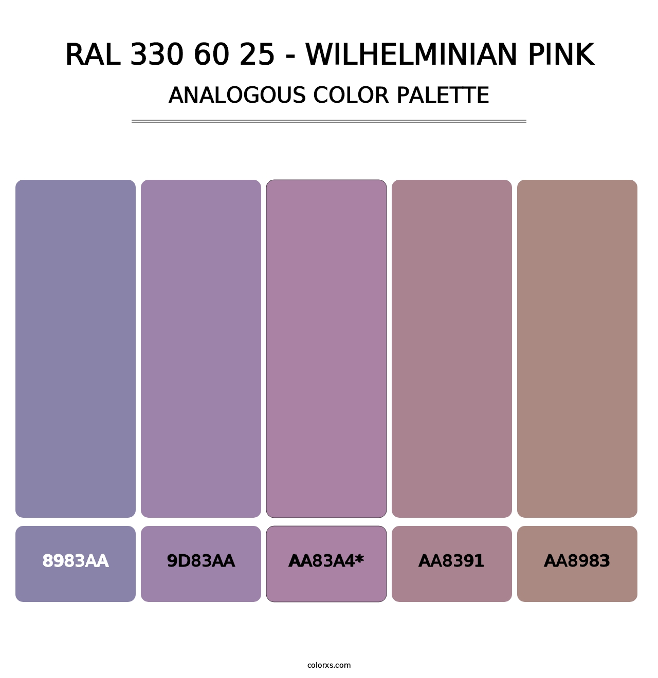RAL 330 60 25 - Wilhelminian Pink - Analogous Color Palette