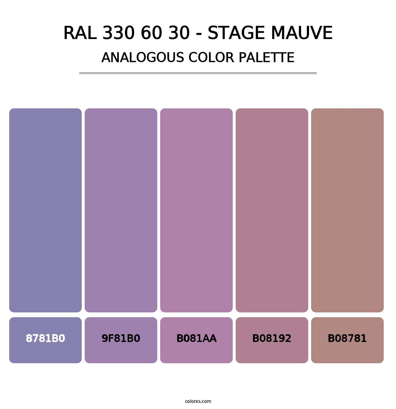 RAL 330 60 30 - Stage Mauve - Analogous Color Palette