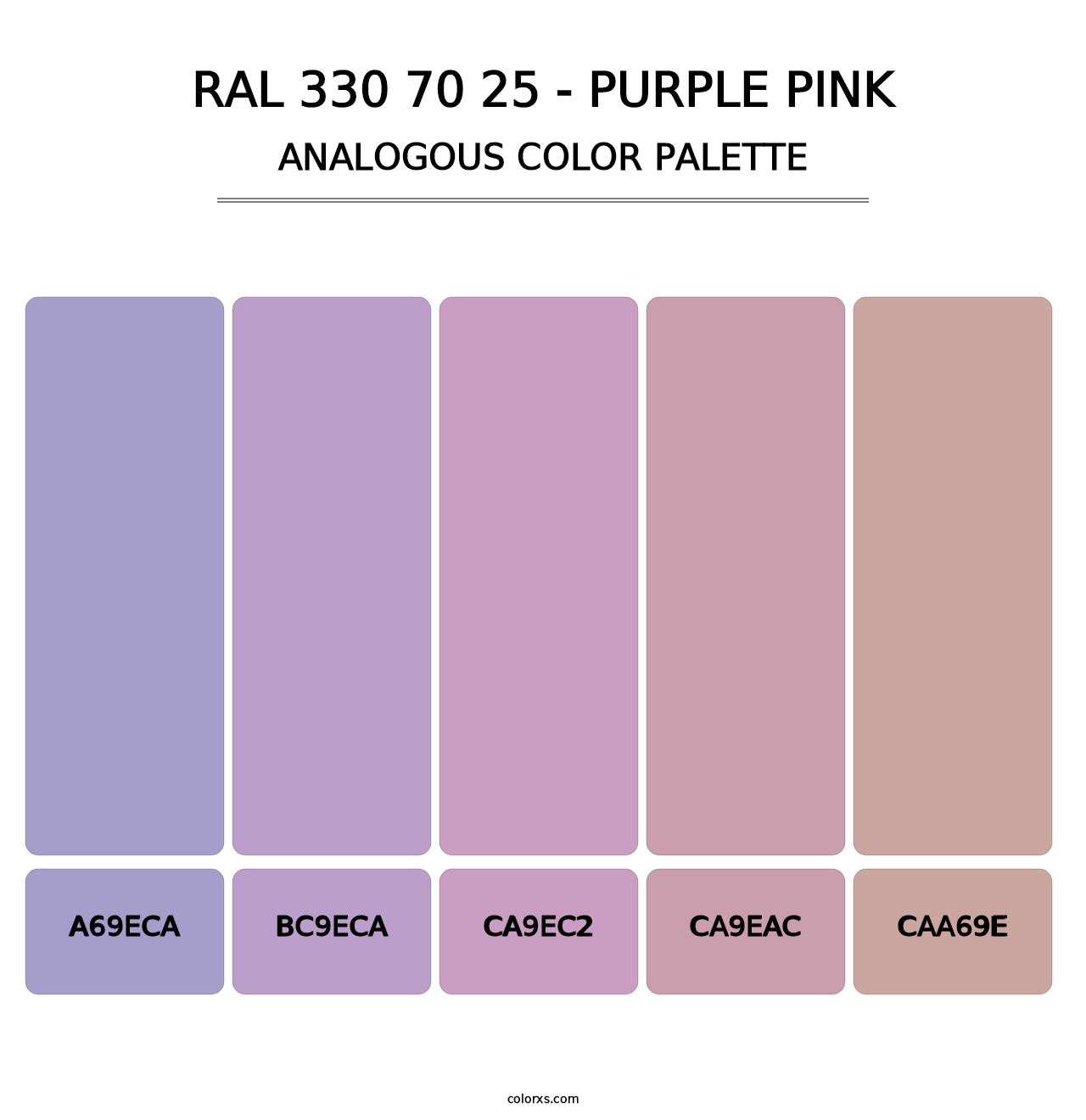 RAL 330 70 25 - Purple Pink - Analogous Color Palette