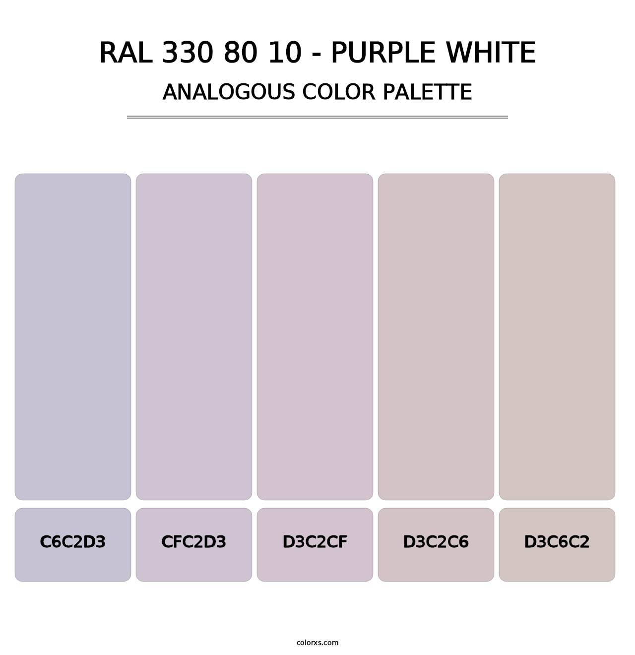 RAL 330 80 10 - Purple White - Analogous Color Palette