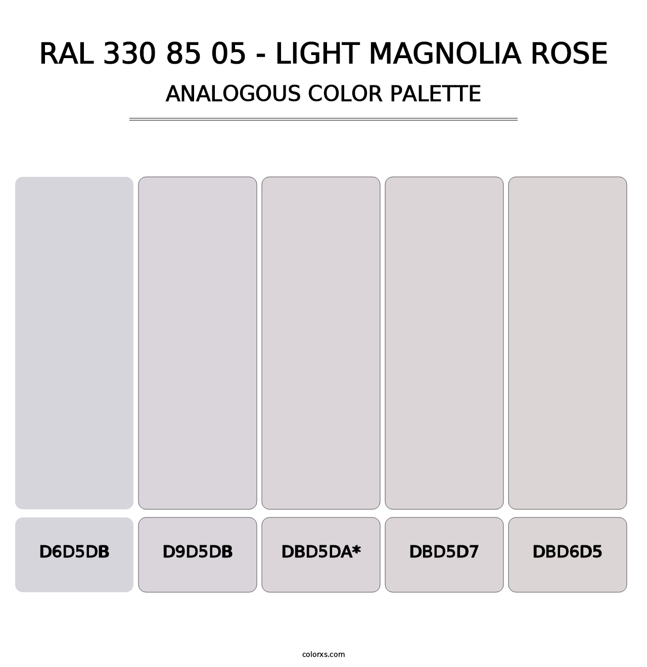 RAL 330 85 05 - Light Magnolia Rose - Analogous Color Palette