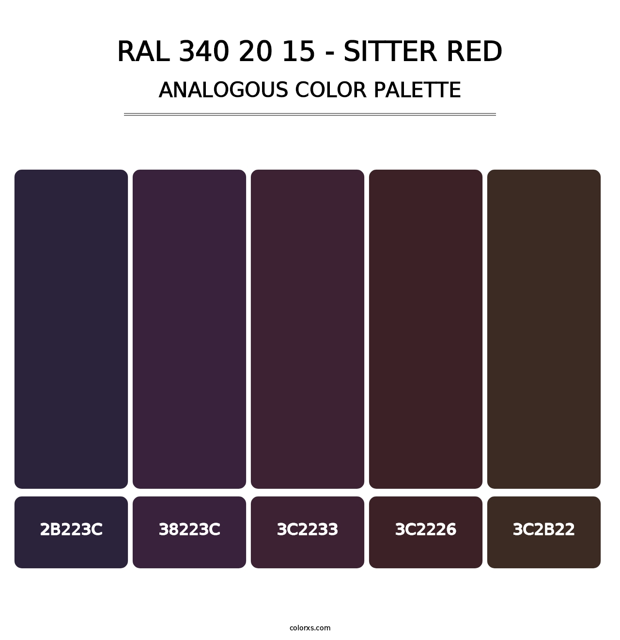 RAL 340 20 15 - Sitter Red - Analogous Color Palette