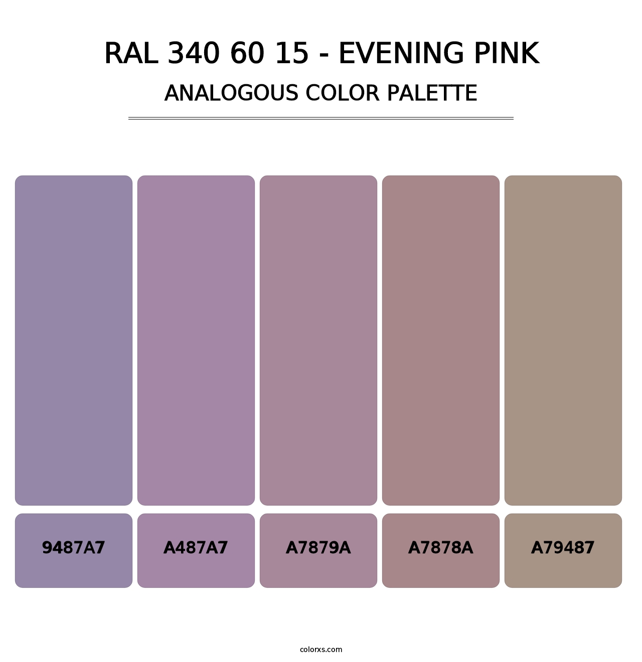 RAL 340 60 15 - Evening Pink - Analogous Color Palette