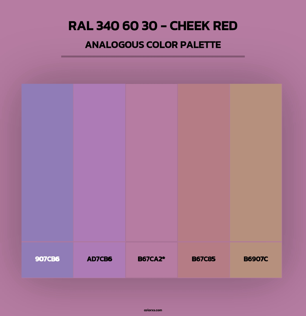 RAL 340 60 30 - Cheek Red - Analogous Color Palette