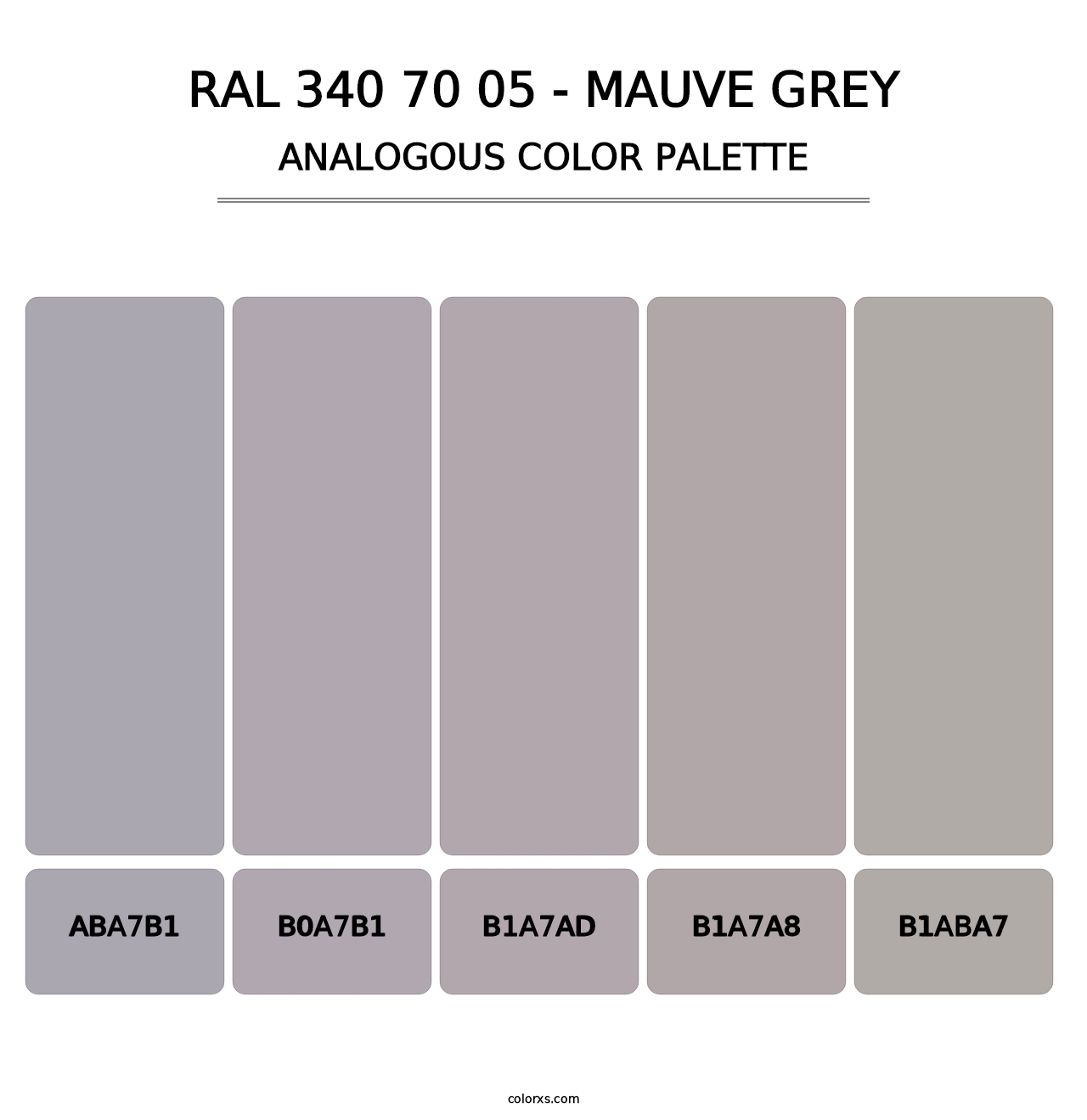 RAL 340 70 05 - Mauve Grey - Analogous Color Palette