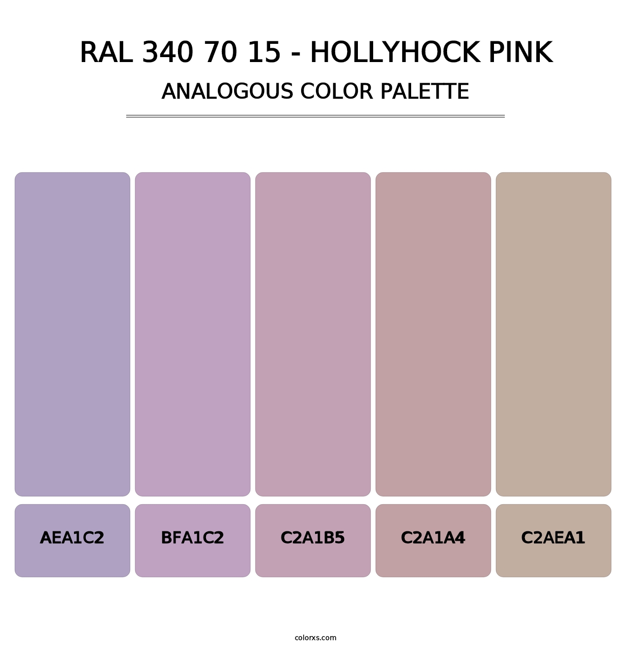 RAL 340 70 15 - Hollyhock Pink - Analogous Color Palette