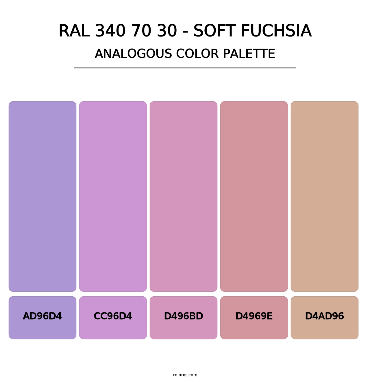 RAL 340 70 30 - Soft Fuchsia - Analogous Color Palette