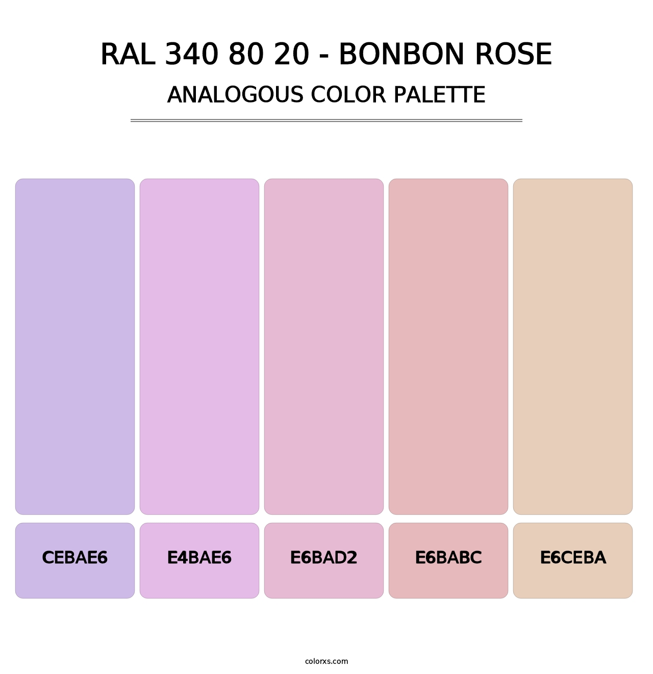 RAL 340 80 20 - Bonbon Rose - Analogous Color Palette