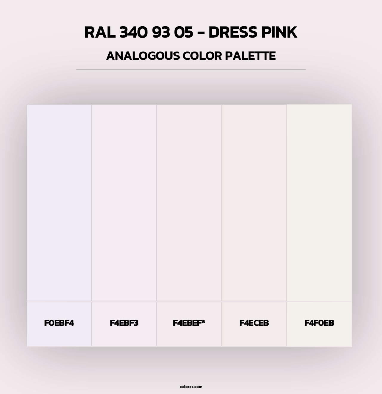 RAL 340 93 05 - Dress Pink - Analogous Color Palette