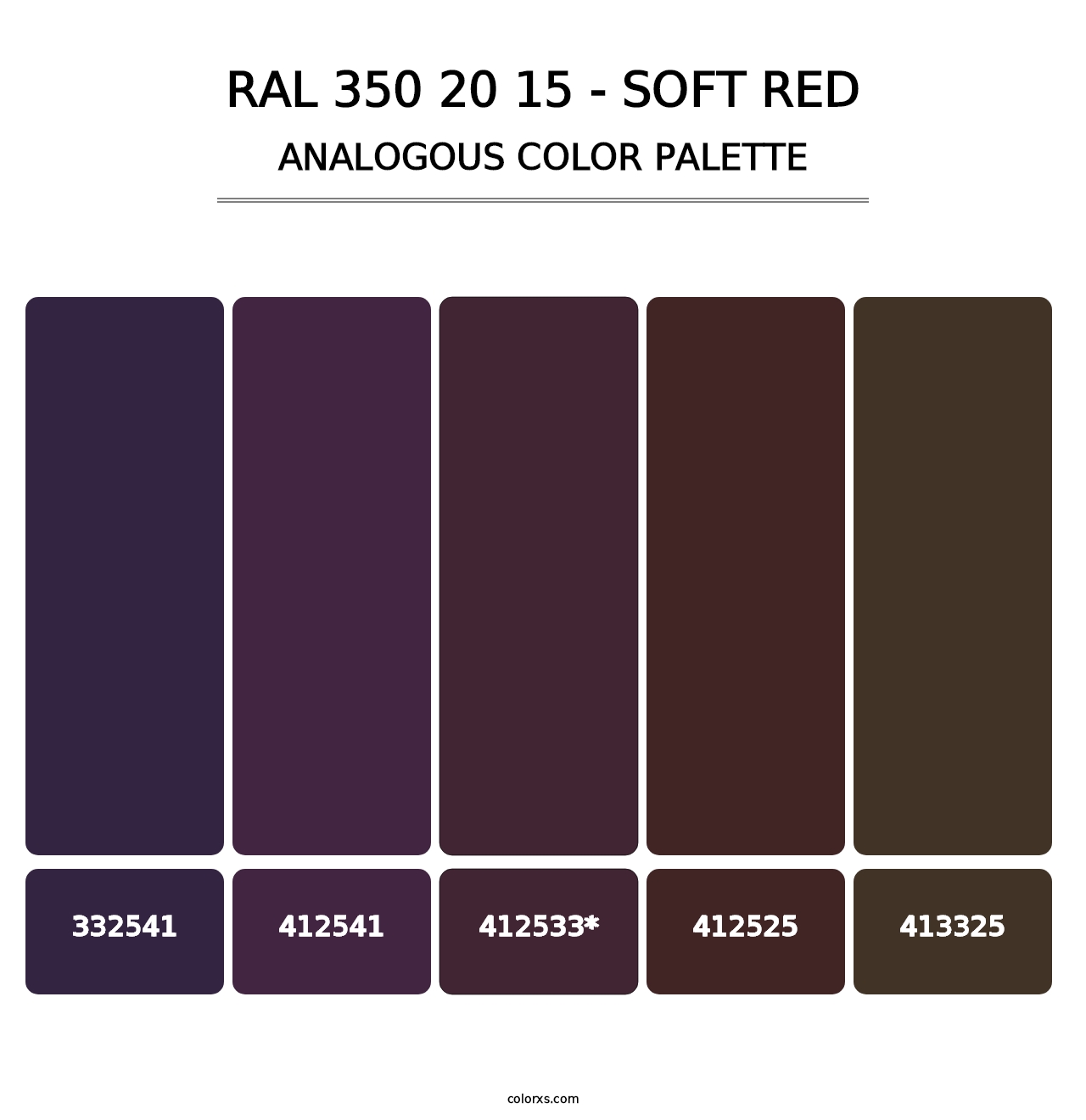 RAL 350 20 15 - Soft Red - Analogous Color Palette