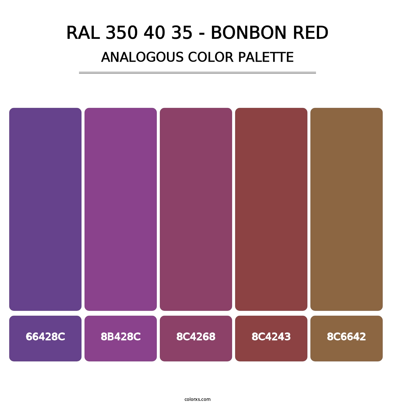 RAL 350 40 35 - Bonbon Red - Analogous Color Palette