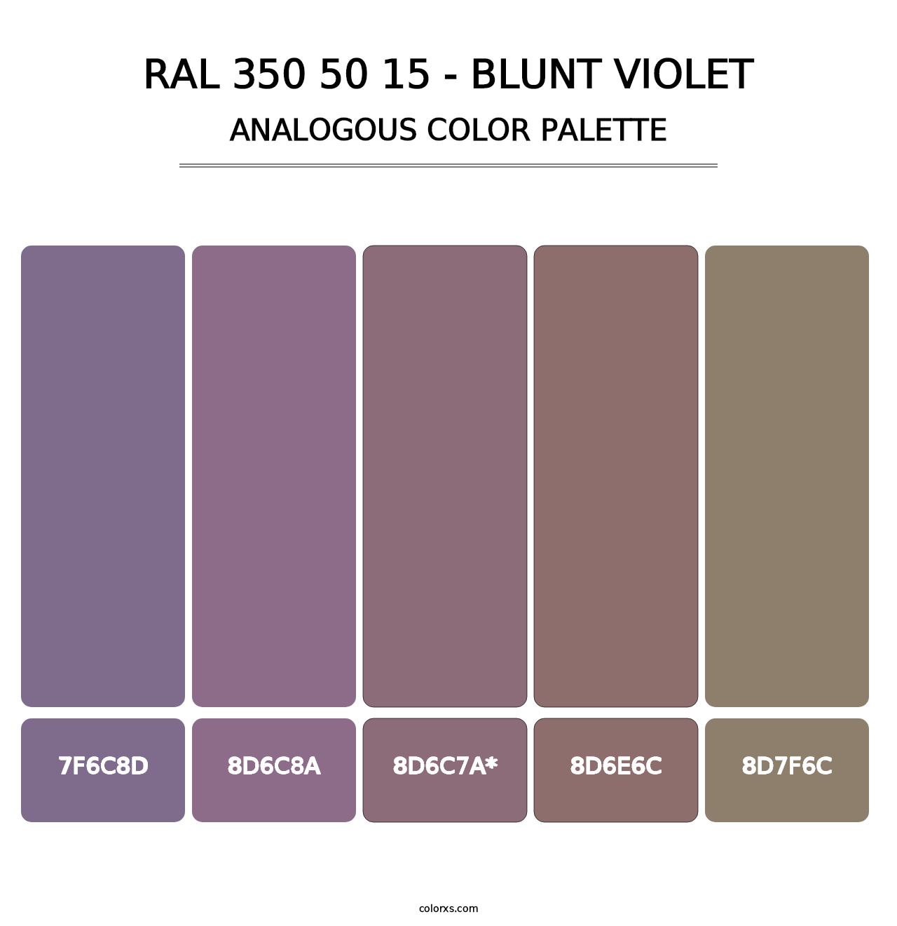 RAL 350 50 15 - Blunt Violet - Analogous Color Palette
