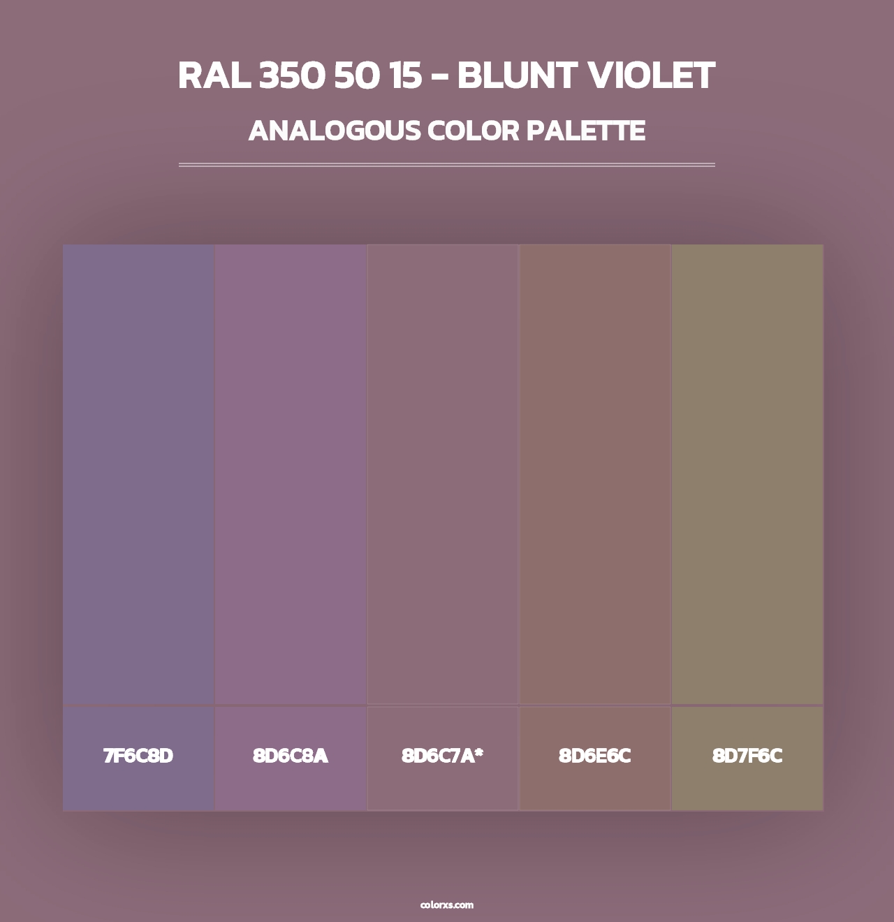 RAL 350 50 15 - Blunt Violet - Analogous Color Palette