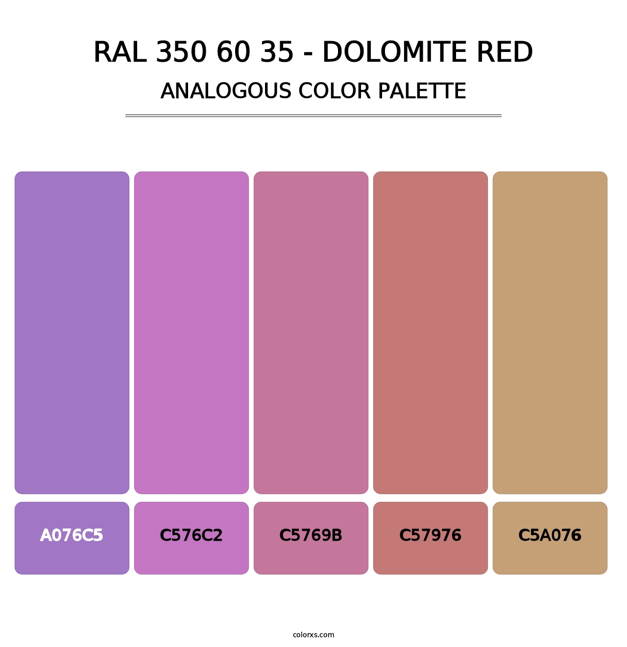 RAL 350 60 35 - Dolomite Red - Analogous Color Palette