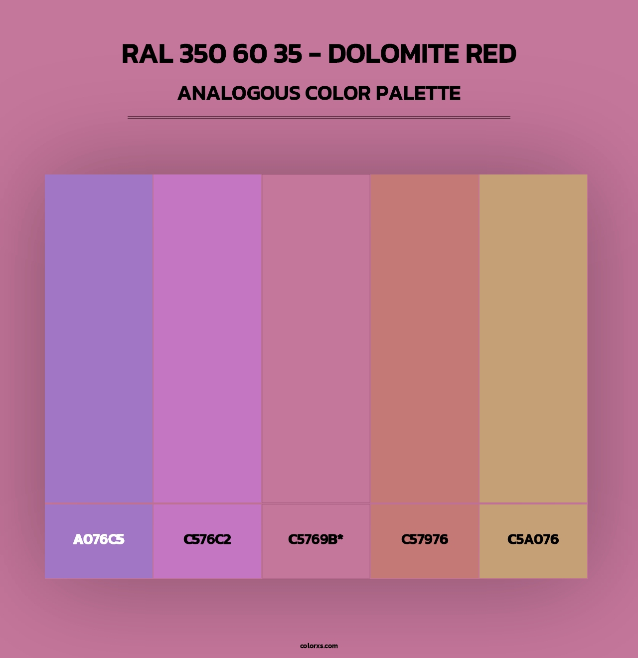 RAL 350 60 35 - Dolomite Red - Analogous Color Palette
