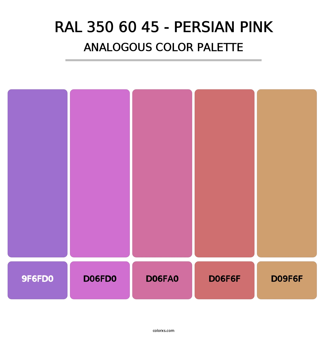 RAL 350 60 45 - Persian Pink - Analogous Color Palette