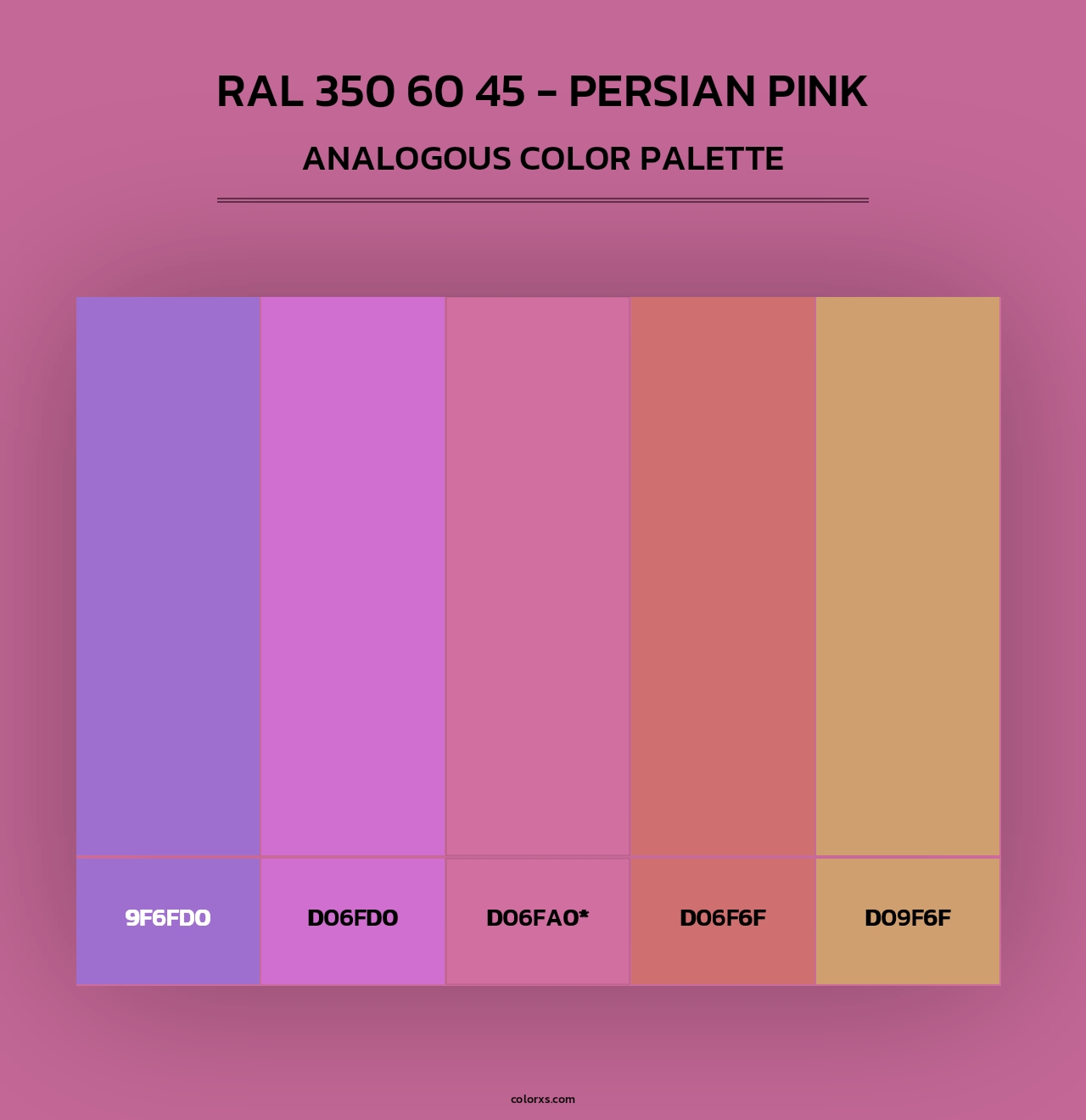 RAL 350 60 45 - Persian Pink - Analogous Color Palette