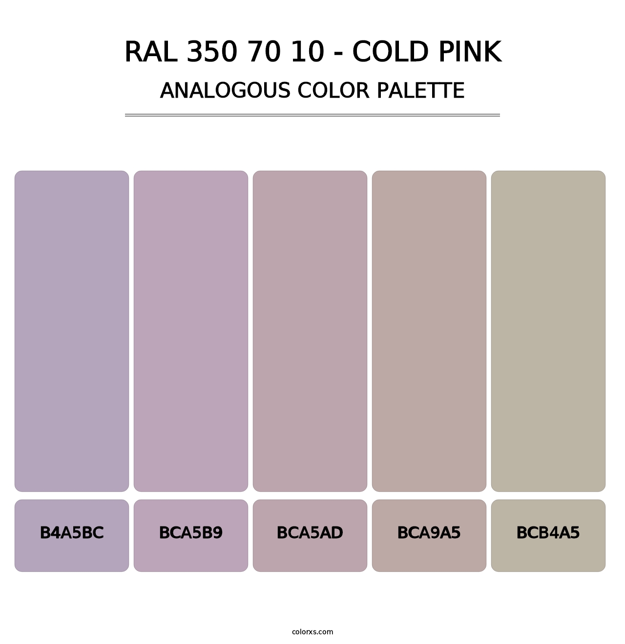 RAL 350 70 10 - Cold Pink - Analogous Color Palette