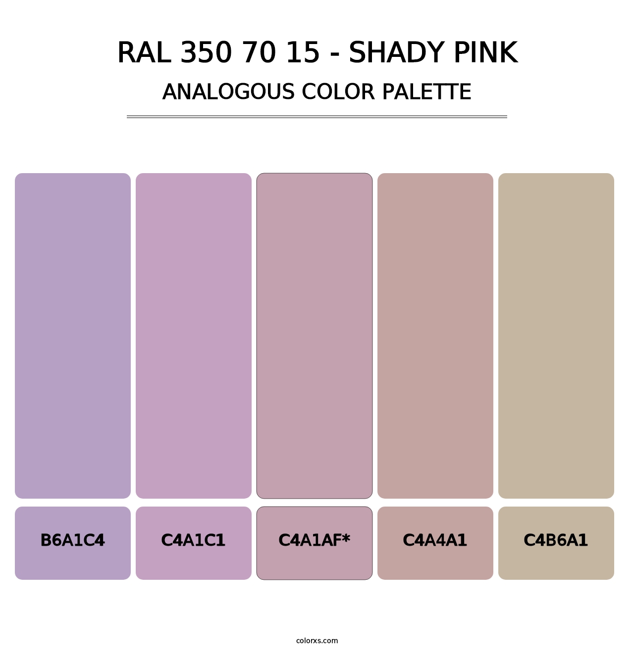 RAL 350 70 15 - Shady Pink - Analogous Color Palette