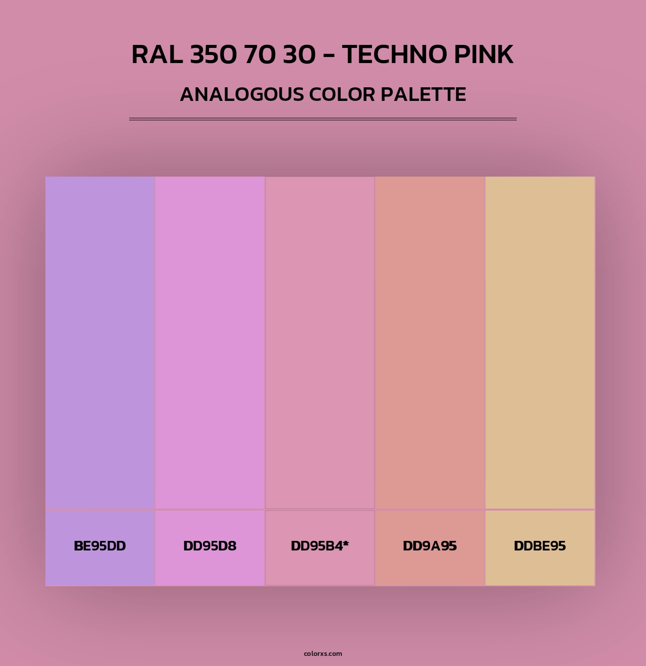 RAL 350 70 30 - Techno Pink - Analogous Color Palette