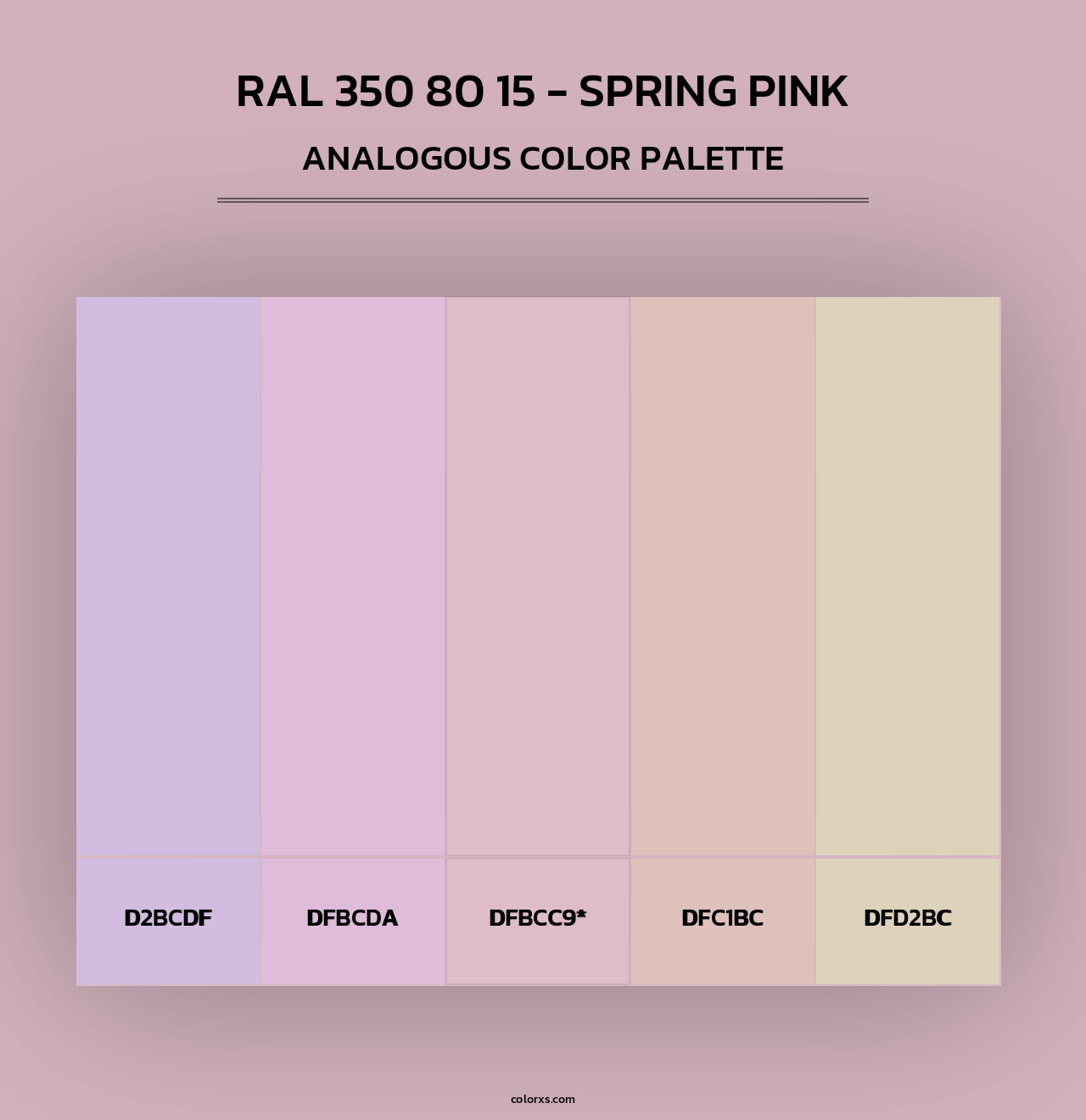 RAL 350 80 15 - Spring Pink - Analogous Color Palette