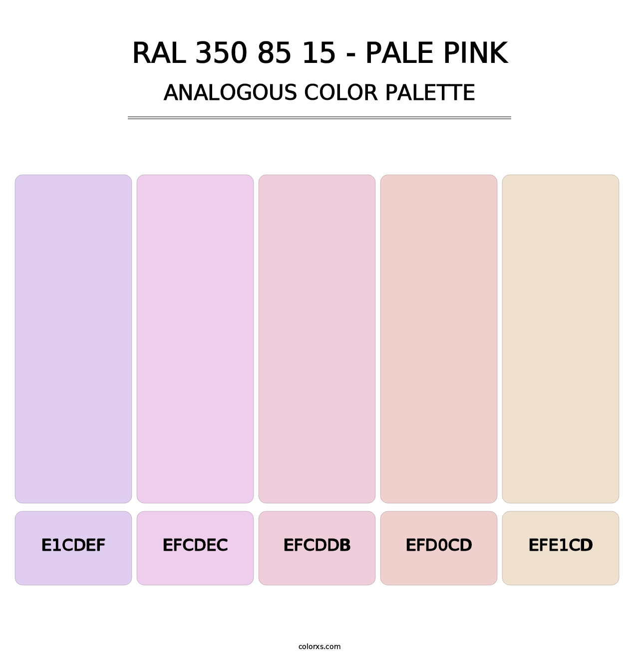 RAL 350 85 15 - Pale Pink - Analogous Color Palette