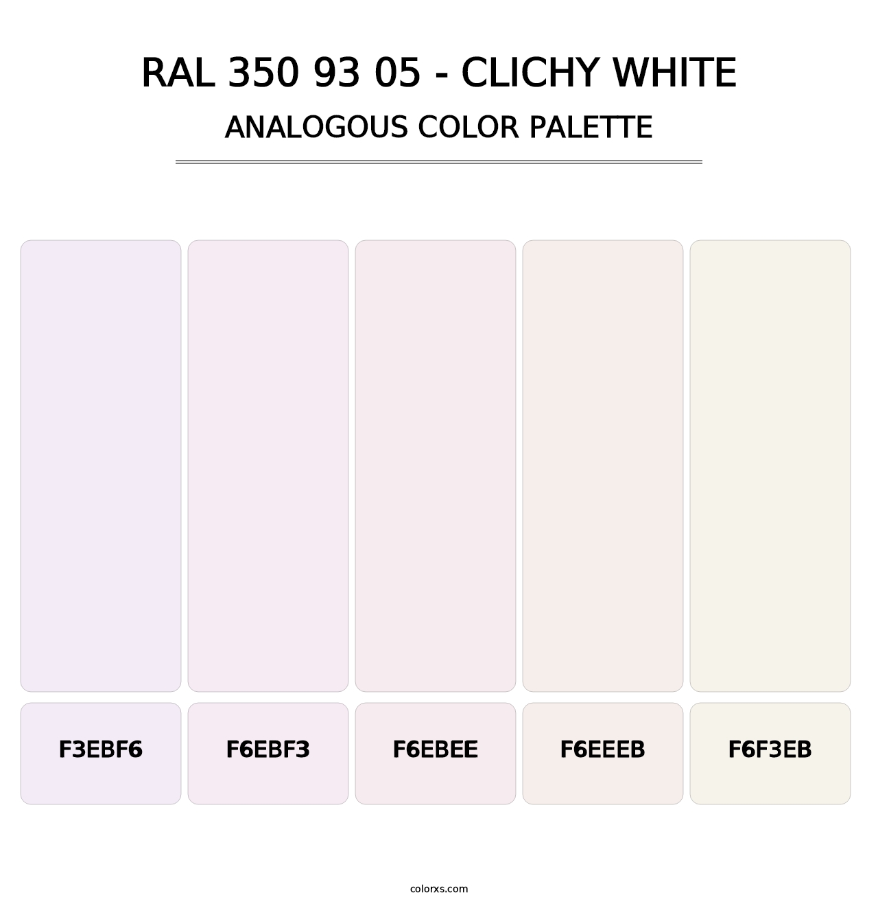 RAL 350 93 05 - Clichy White - Analogous Color Palette