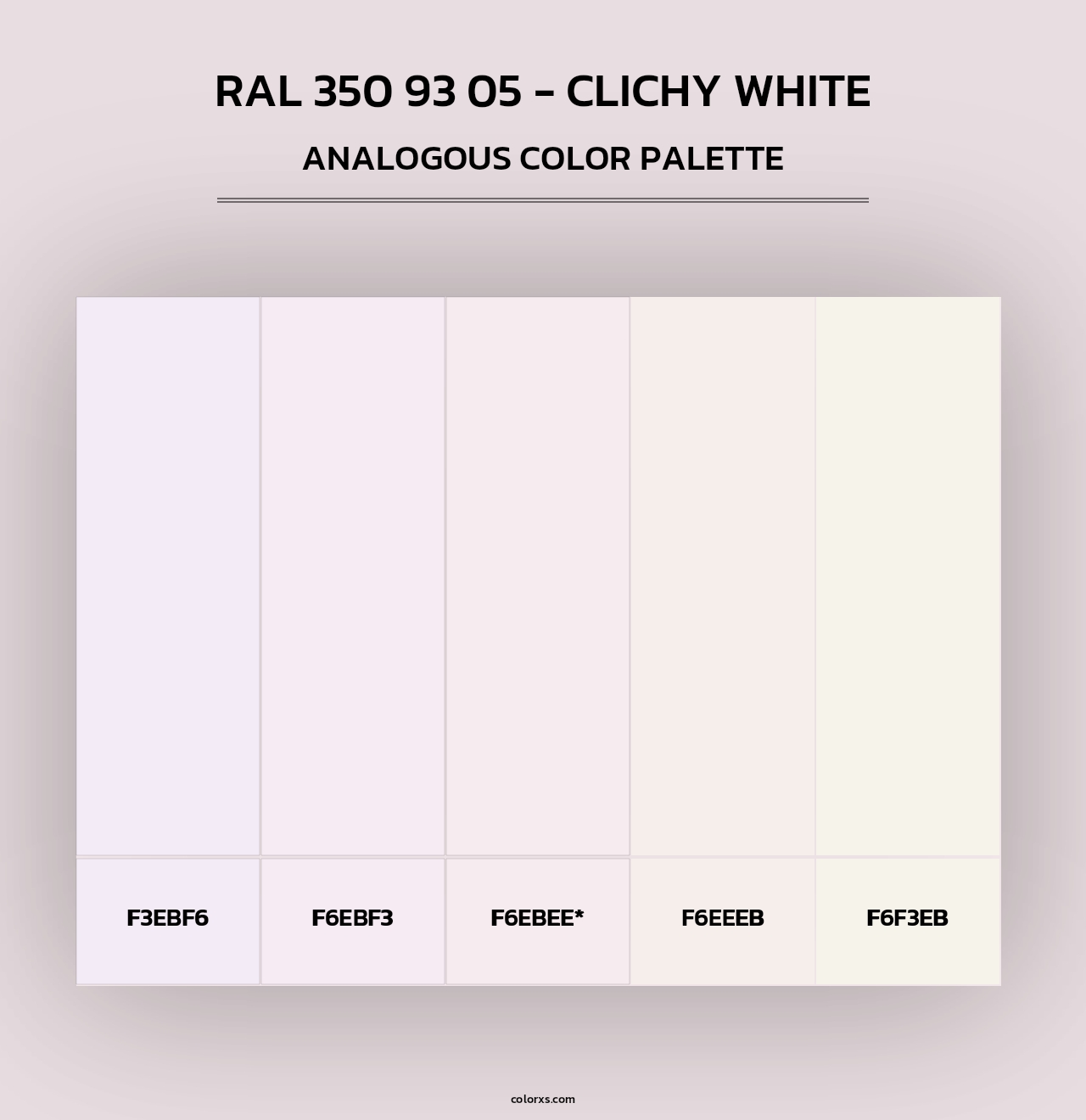 RAL 350 93 05 - Clichy White - Analogous Color Palette