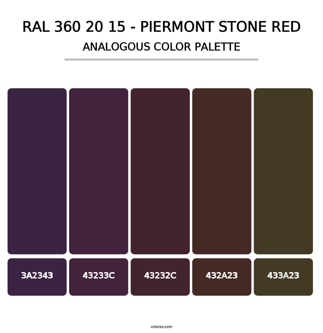 RAL 360 20 15 - Piermont Stone Red - Analogous Color Palette