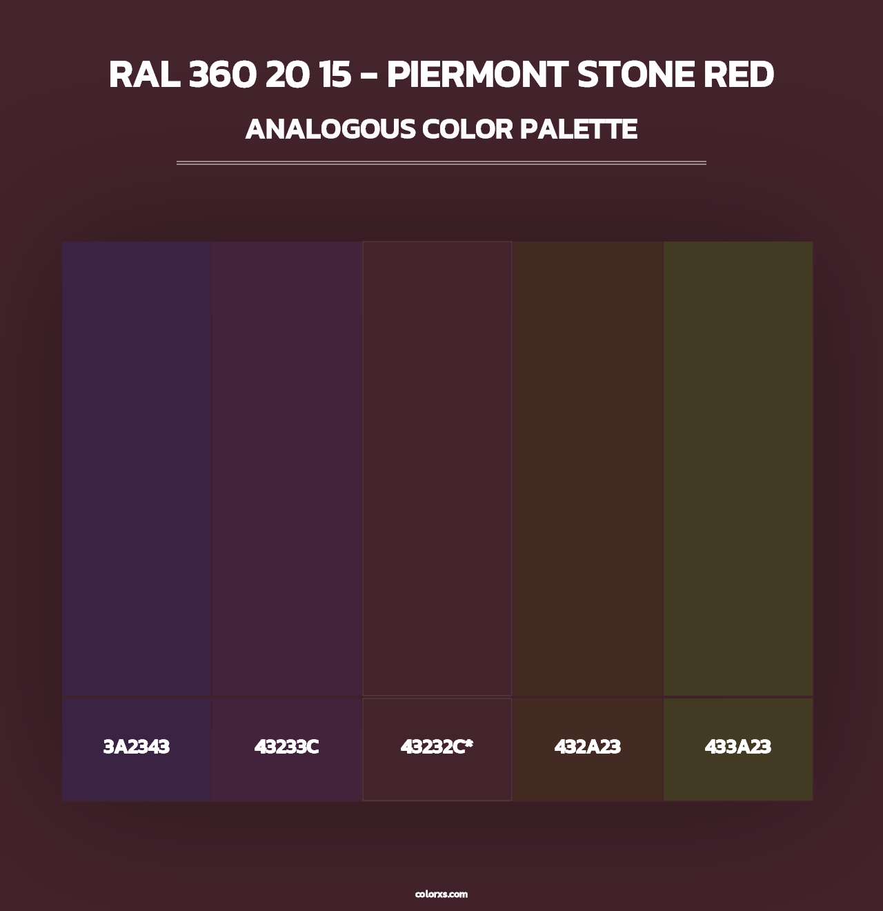 RAL 360 20 15 - Piermont Stone Red - Analogous Color Palette