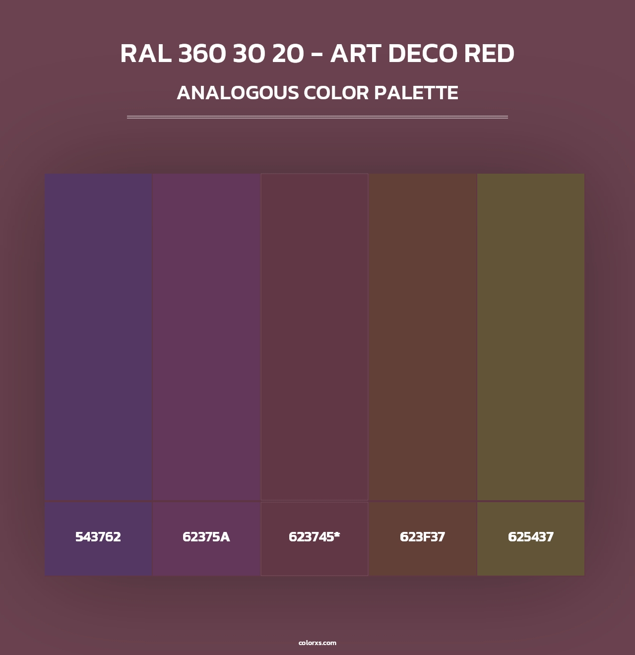 RAL 360 30 20 - Art Deco Red - Analogous Color Palette