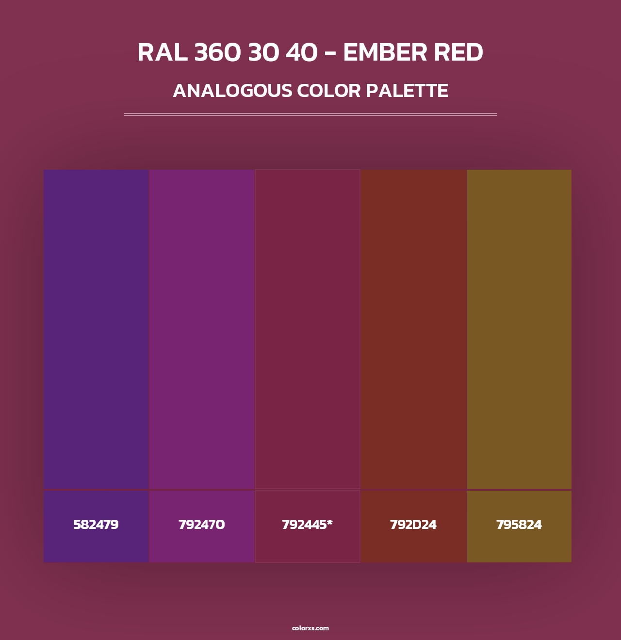 RAL 360 30 40 - Ember Red - Analogous Color Palette
