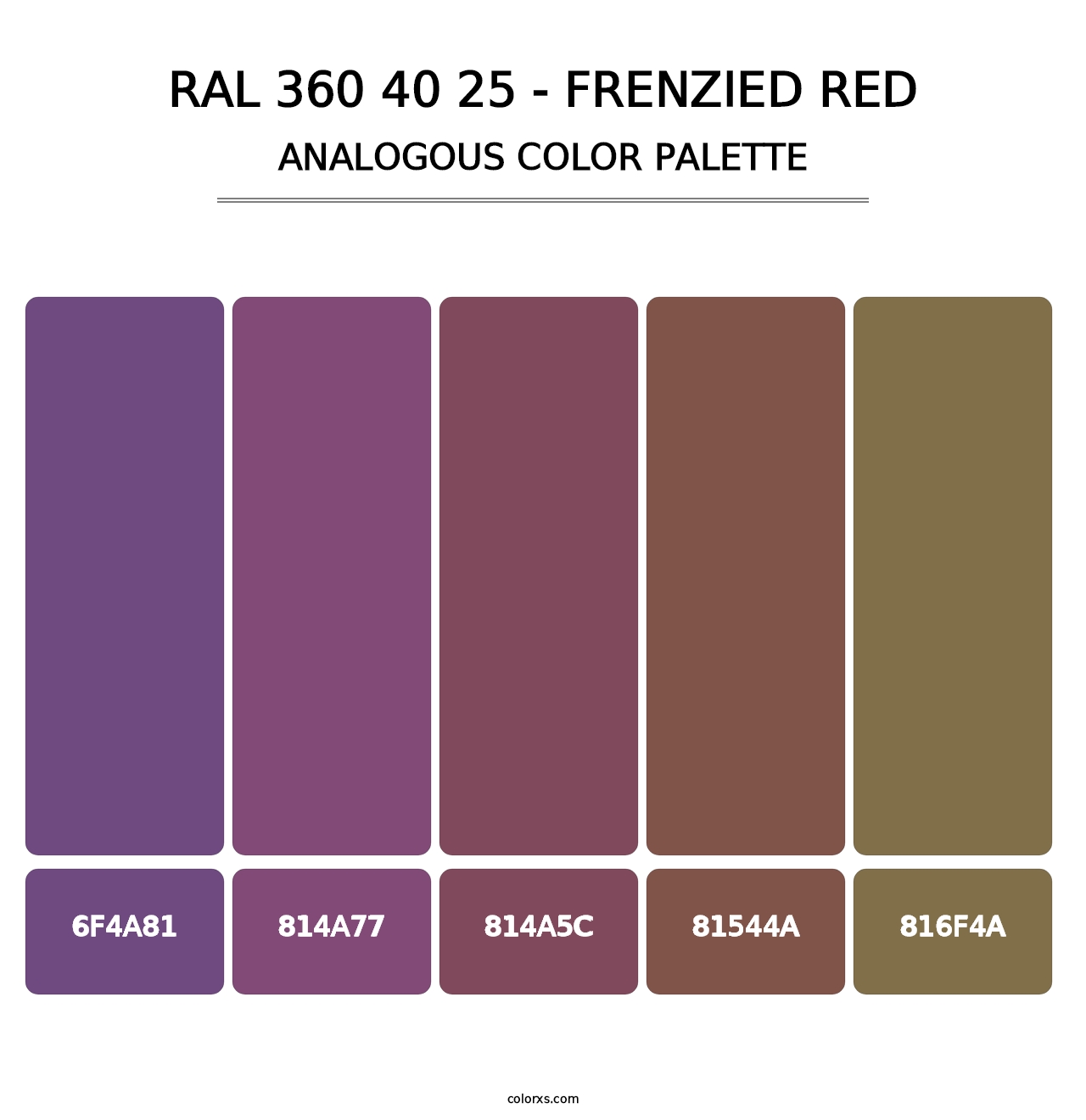 RAL 360 40 25 - Frenzied Red - Analogous Color Palette
