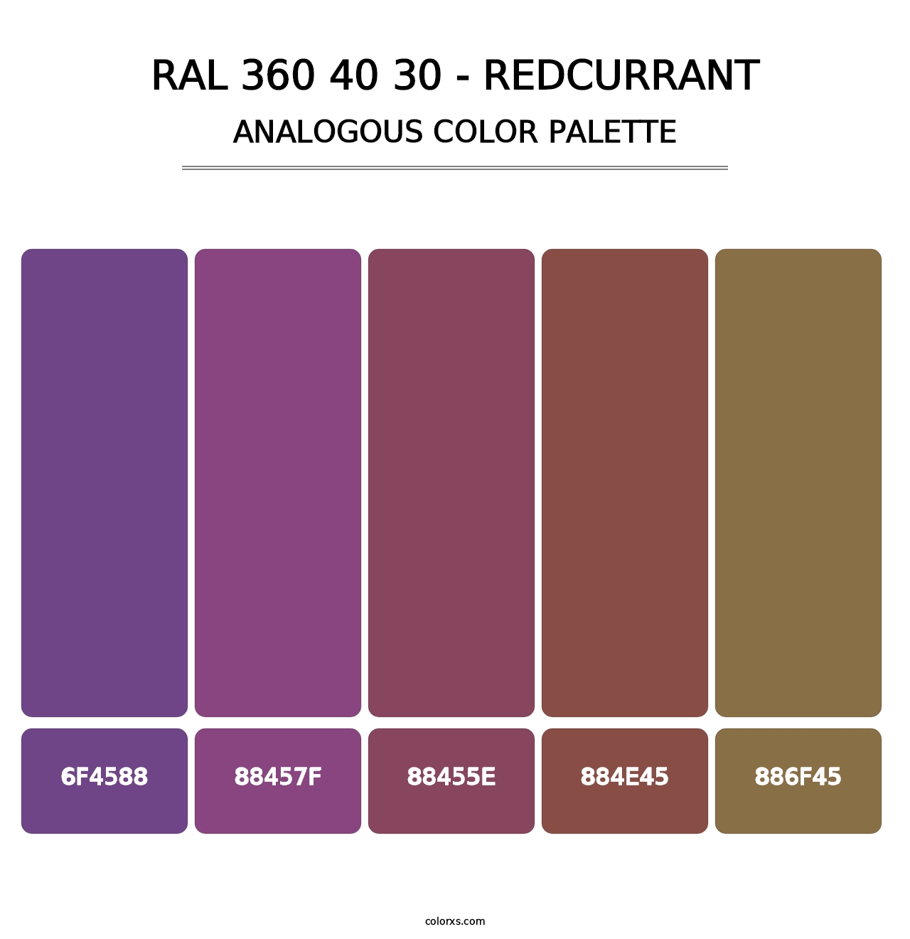 RAL 360 40 30 - Redcurrant - Analogous Color Palette