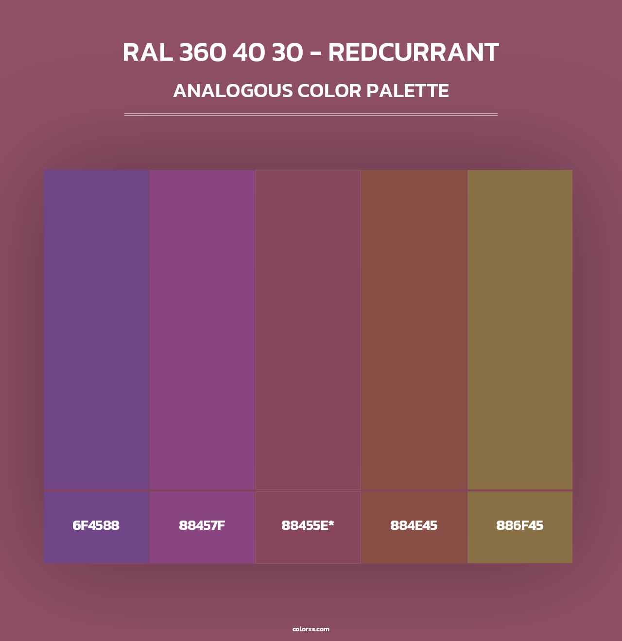 RAL 360 40 30 - Redcurrant - Analogous Color Palette