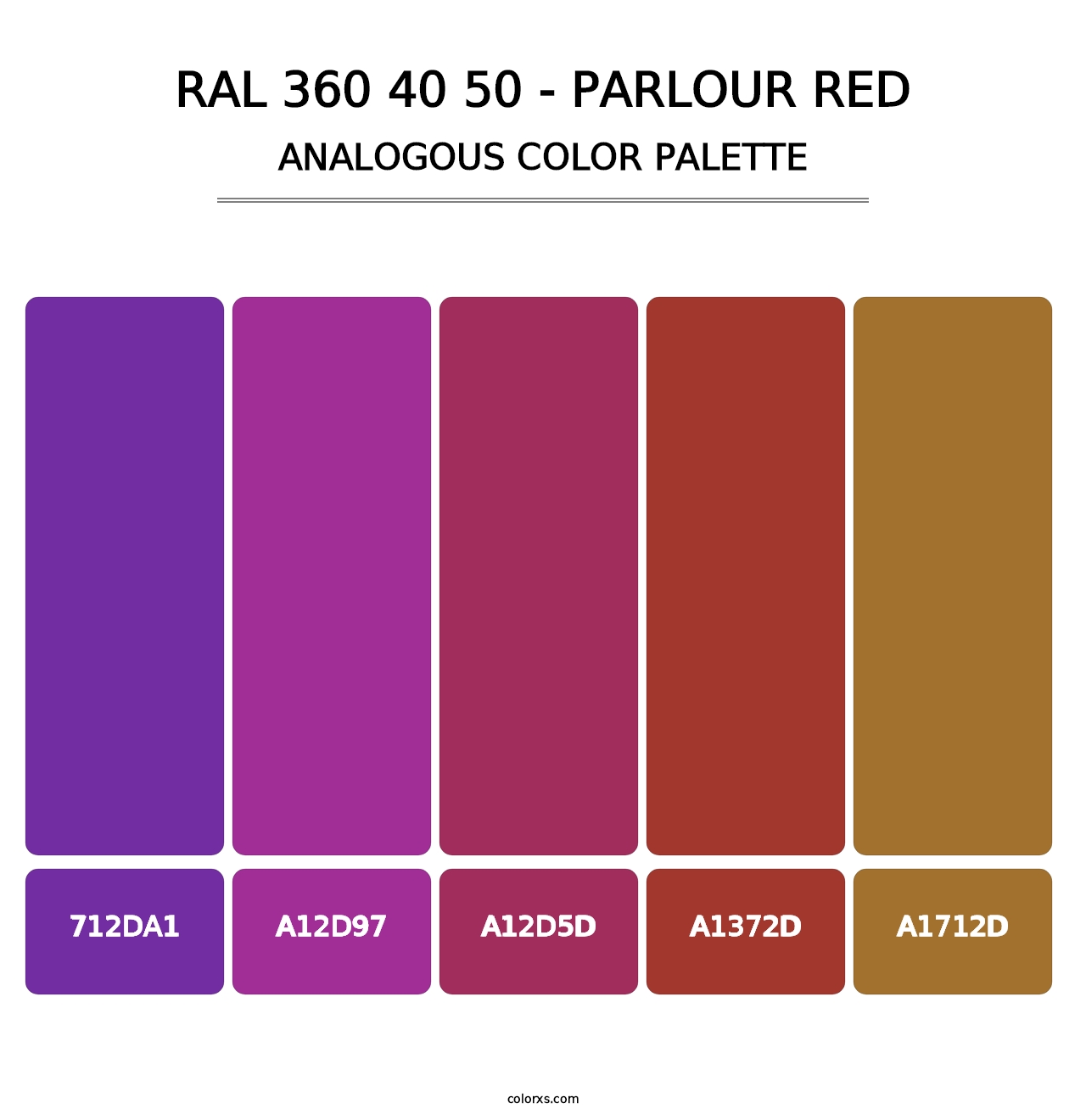 RAL 360 40 50 - Parlour Red - Analogous Color Palette
