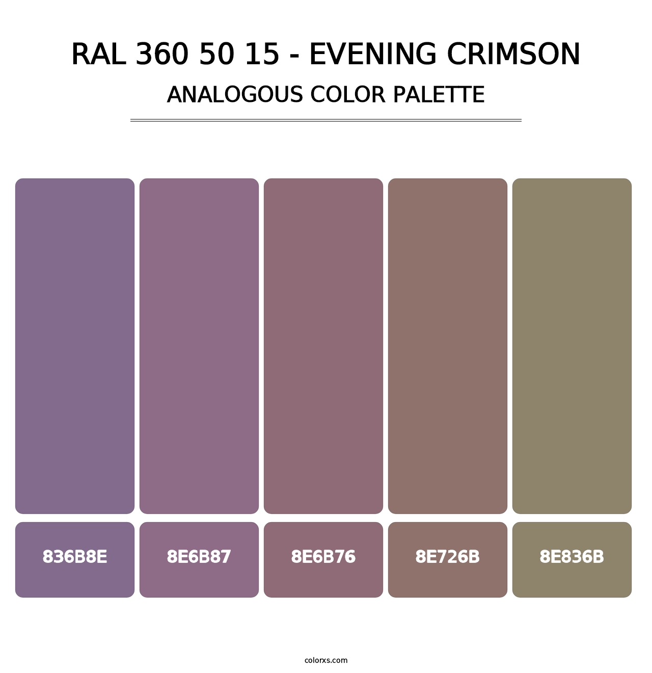 RAL 360 50 15 - Evening Crimson - Analogous Color Palette