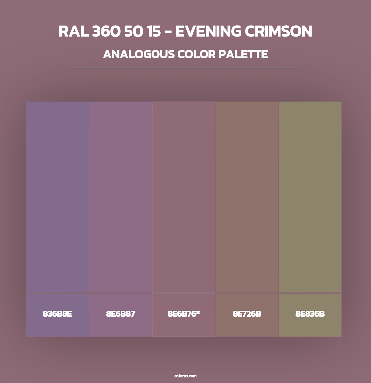 RAL 360 50 15 - Evening Crimson - Analogous Color Palette