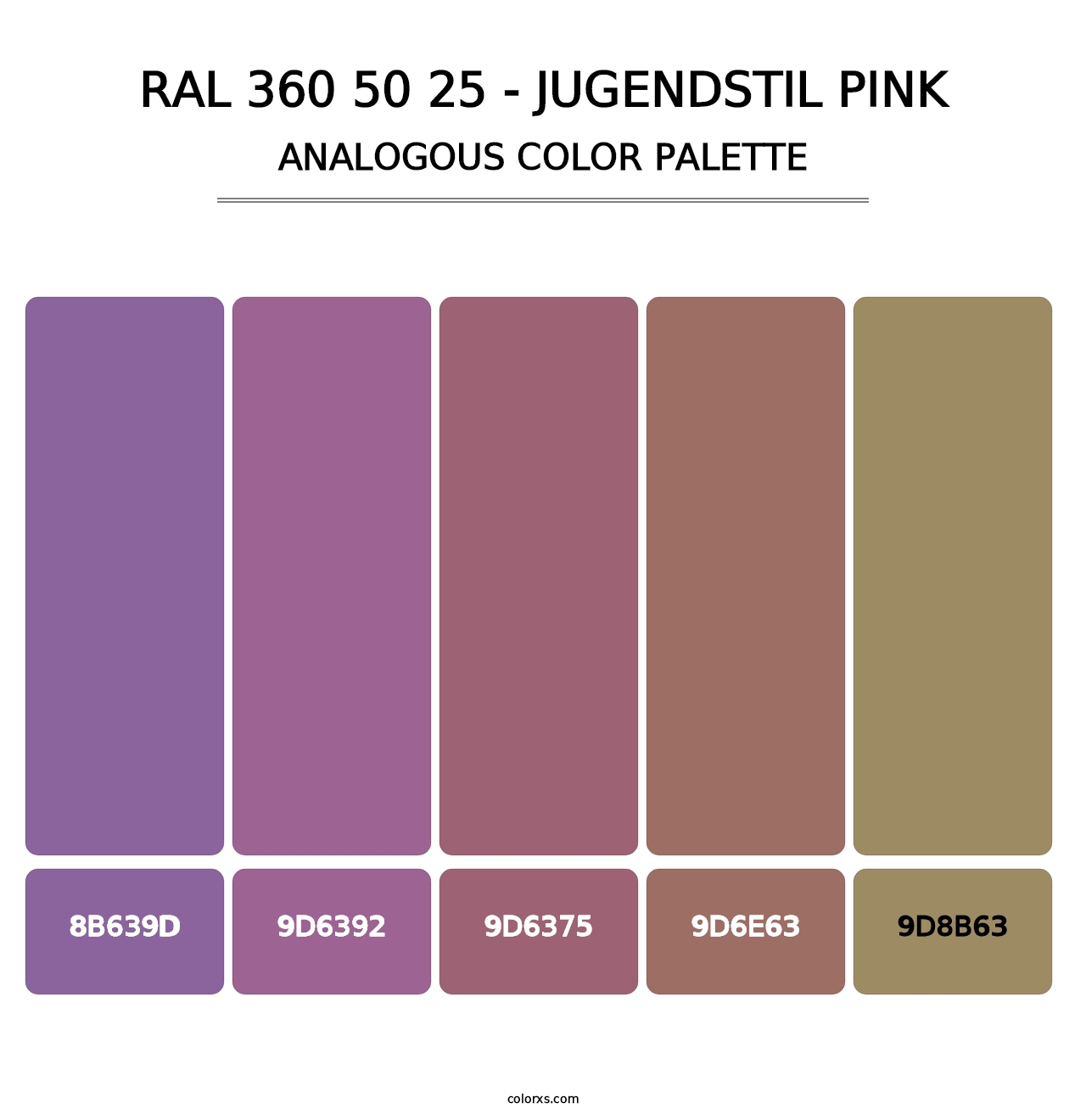 RAL 360 50 25 - Jugendstil Pink - Analogous Color Palette