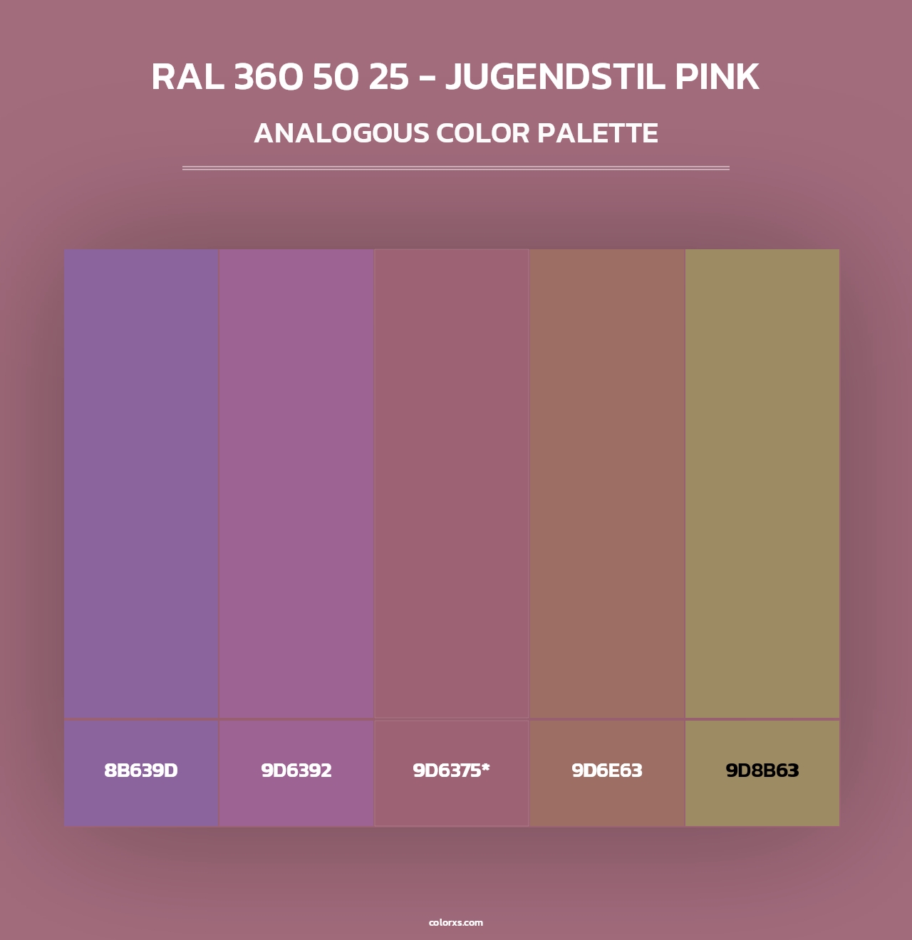 RAL 360 50 25 - Jugendstil Pink - Analogous Color Palette