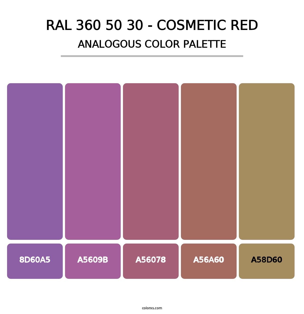 RAL 360 50 30 - Cosmetic Red - Analogous Color Palette