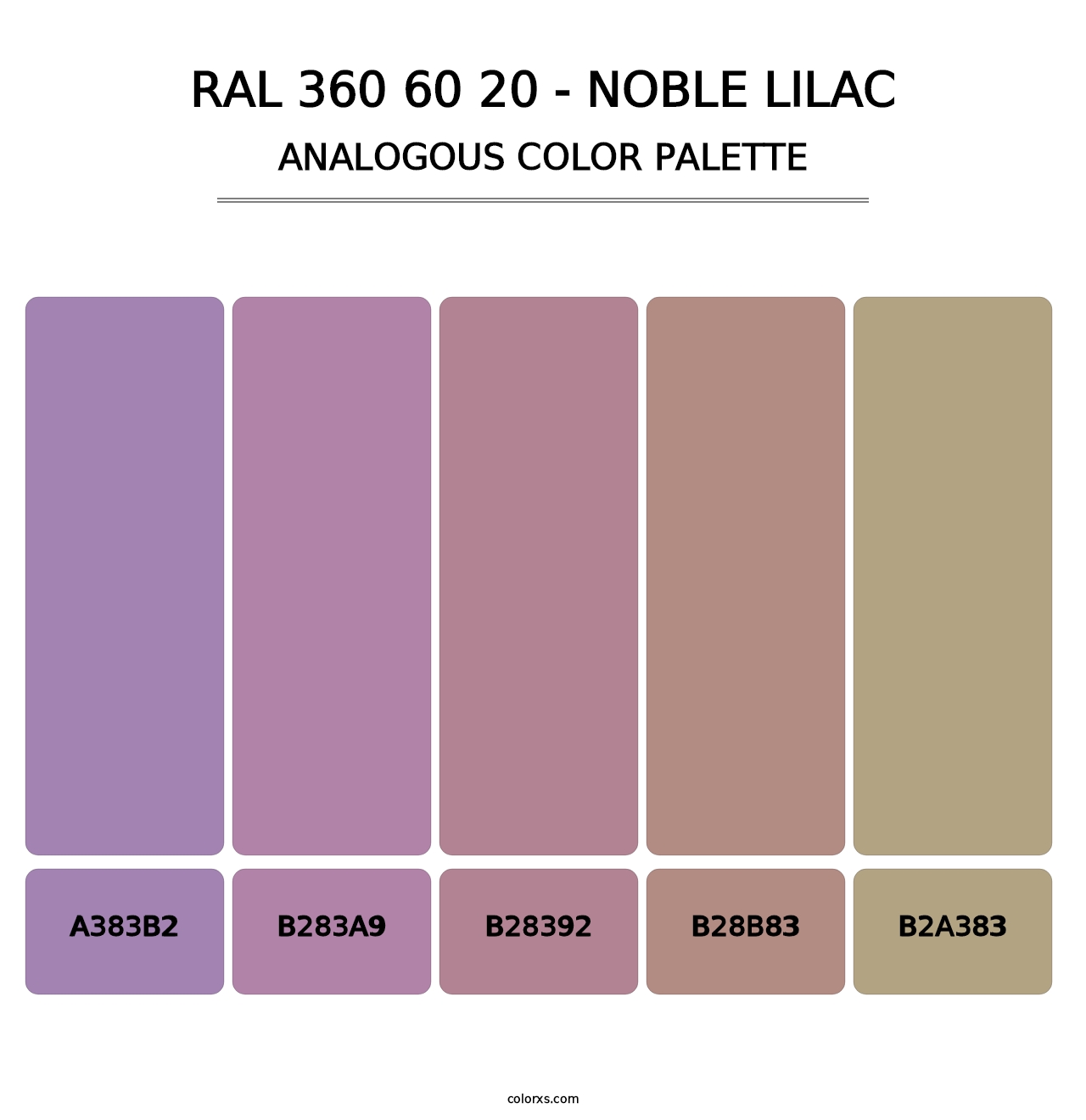 RAL 360 60 20 - Noble Lilac - Analogous Color Palette
