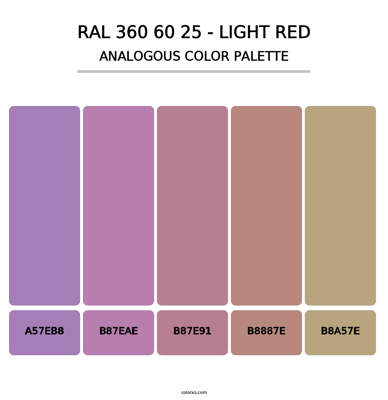 RAL 360 60 25 - Light Red - Analogous Color Palette